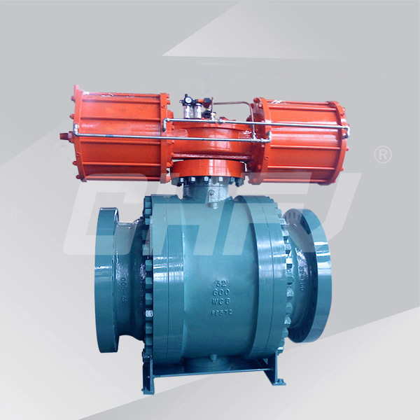 Pneumatic fixed ball valve