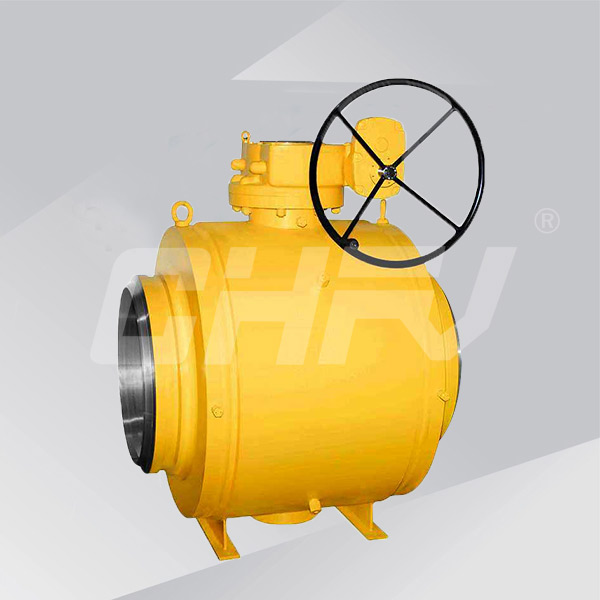 Fixed worm gear welded ball valve