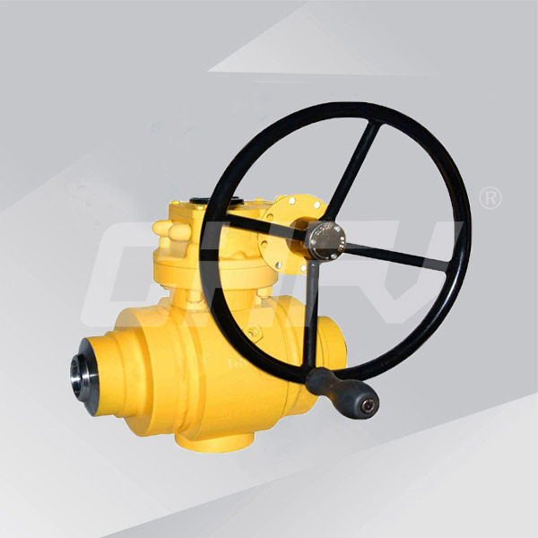 Fixed worm gear welded ball valve