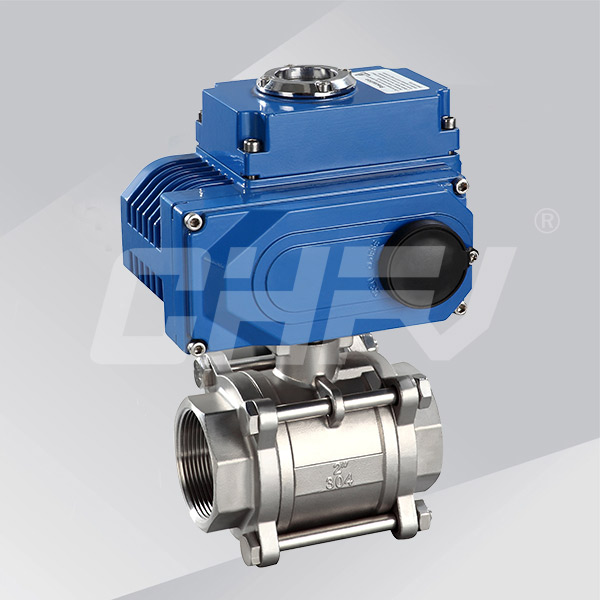 Electric three-piece ball valve