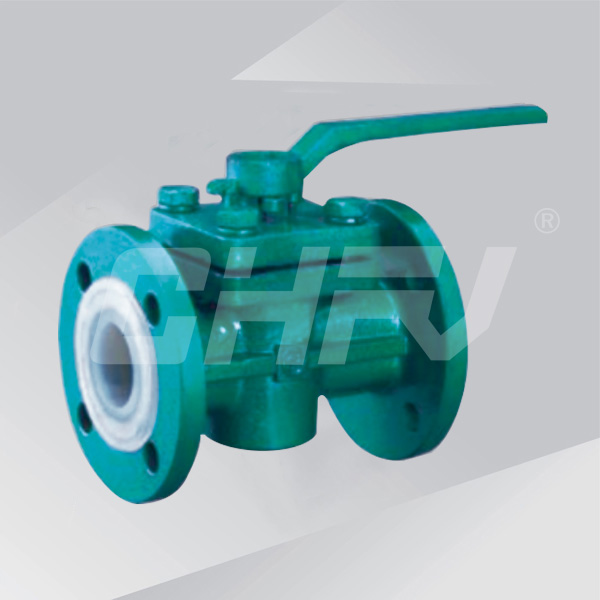 Lined fluorine plug valve