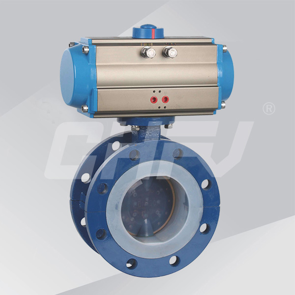 Pneumatic fluorine butterfly valve 