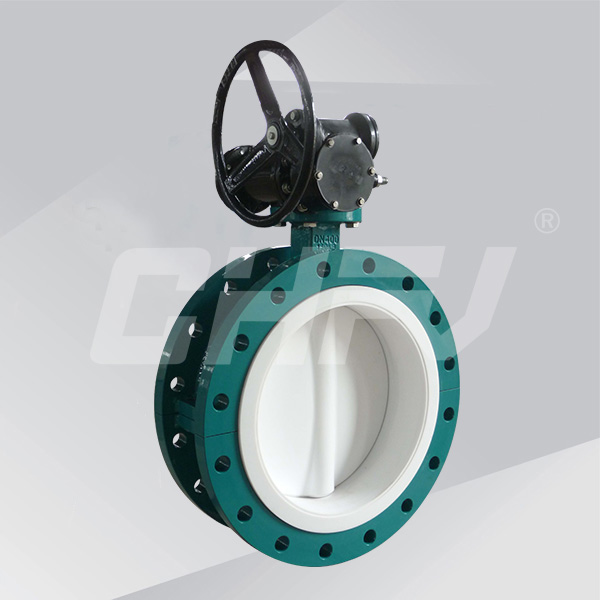 Fluorine flange butterfly valve (center line)