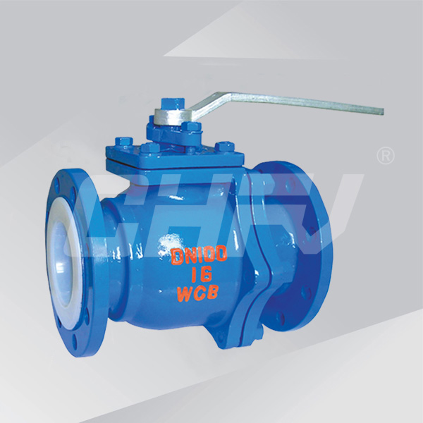 Lined fluorine ball valve