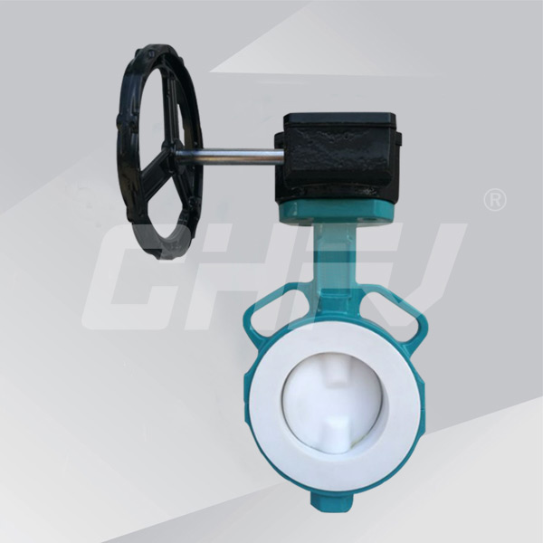 Fluorine on the folder butterfly valve