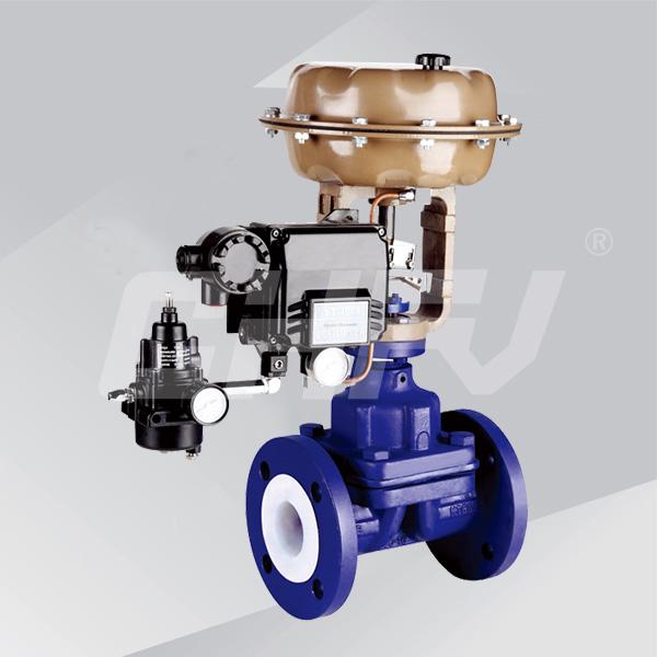 Pneumatic lined diaphragm valve