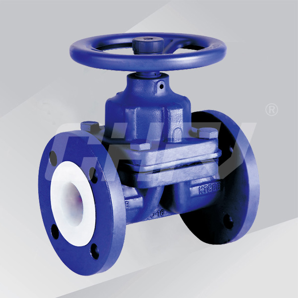 Lined fluorine diaphragm valve