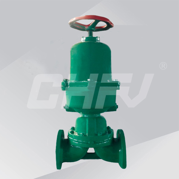 Normally closed pneumatic diaphragm valve