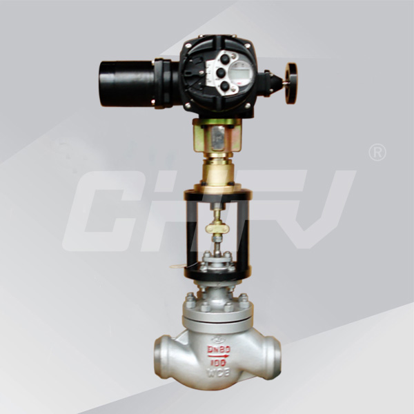 Electric straight single-seat control valve