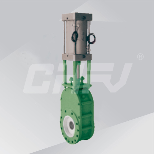 Pneumatic ceramic rotary valve