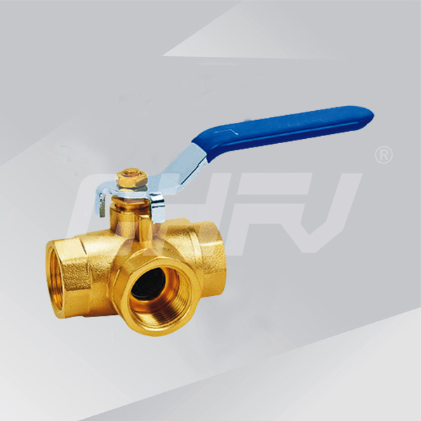 Brass three-way ball valve (L type)