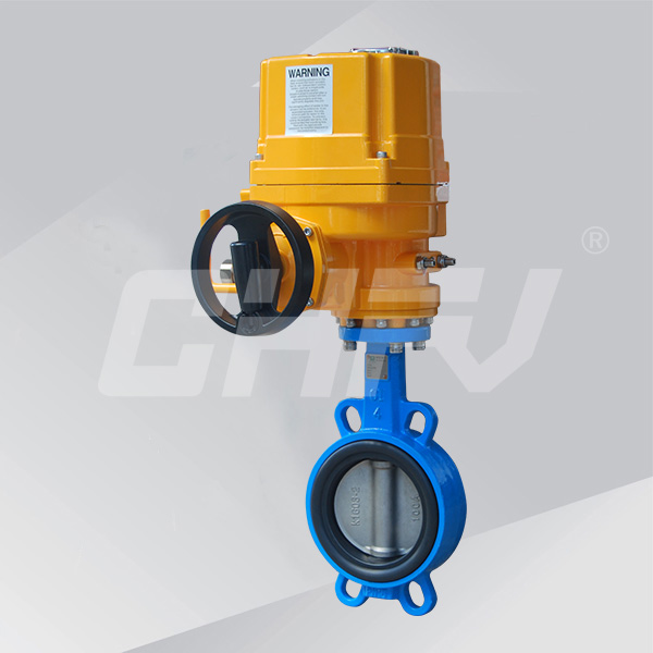 Electric wafer butterfly valve