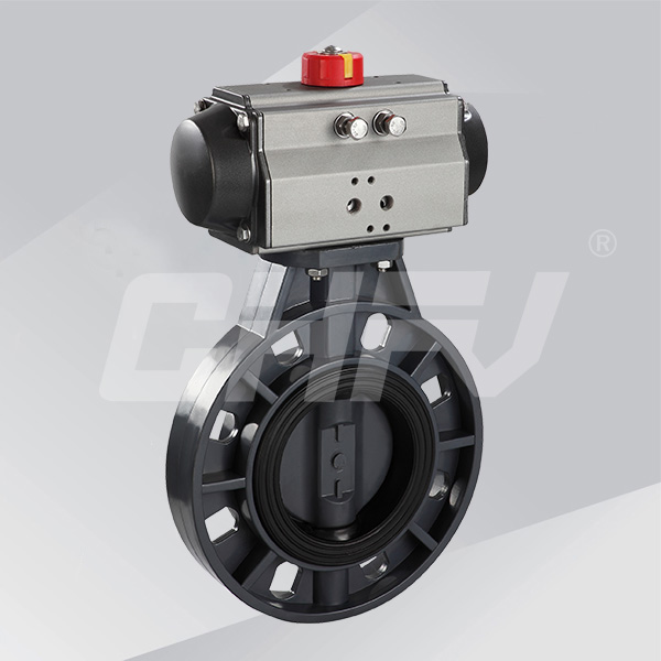 Pneumatic UPVC butterfly valve