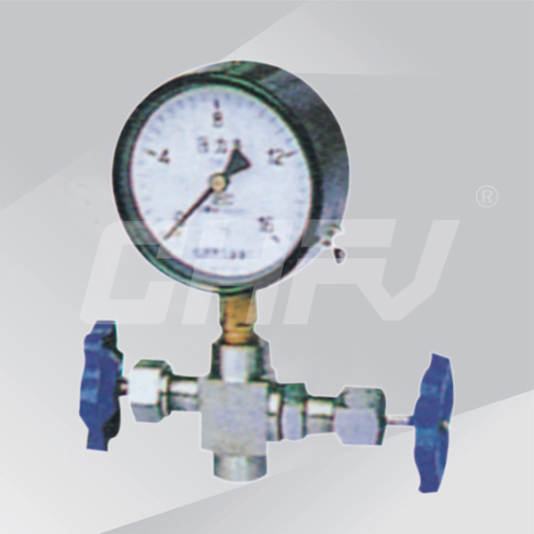 Pressure gauge three-way valve